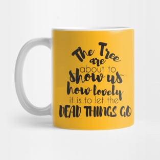 Autumn tree and leaves quotes design 3 Mug